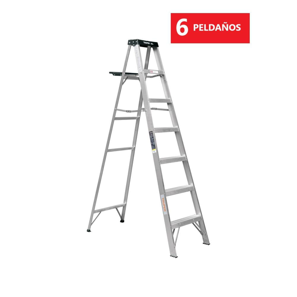 Escalera Tijera 6 Peldaños Capacidad de Carga 150kg Truper
