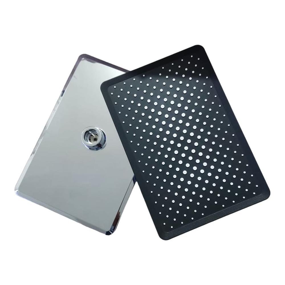 Cabezal Ducha Española Rectangular 30x20cm con Brazo de 40cm