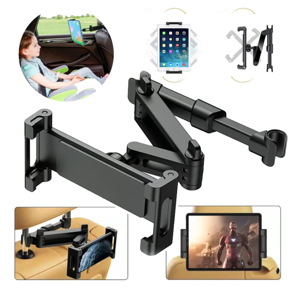 Soporte brazo para asiento trasero auto p tablet y celular