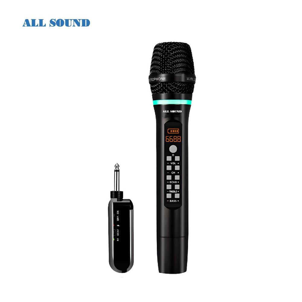 Micrófono Inalámbrico UHF ALL SOUND MB-L6 Para Karaoke Con Bluettoth