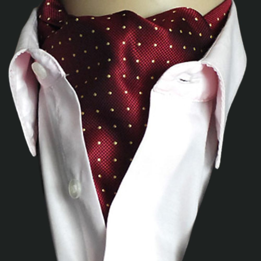 Corbata Bufanda Ascot Hombre Boda Tompson - Guinda