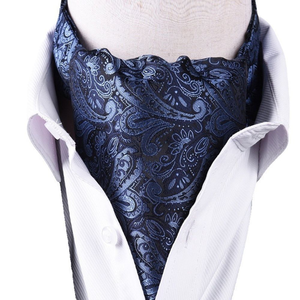 Bufanda Corbata Hombre Modelo Charles Seda - Azul Azul