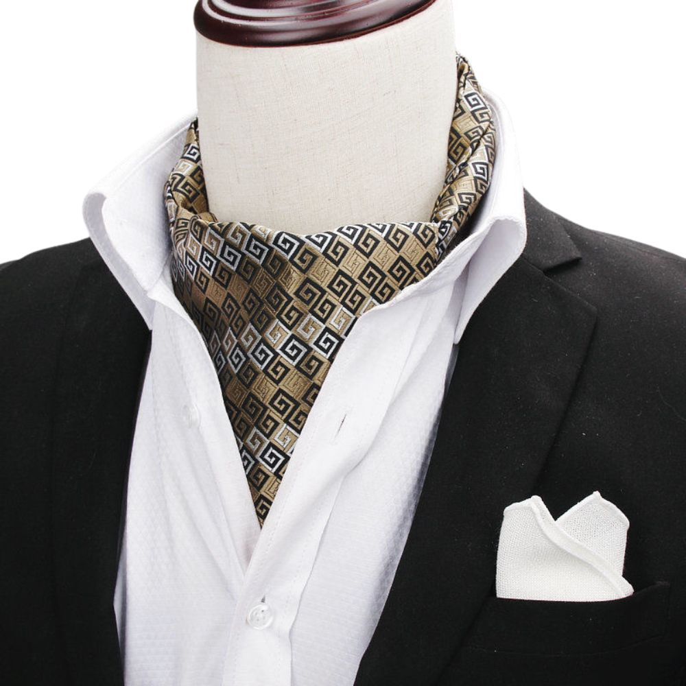Bufanda Hombre Corbata cravat Seda Liam - Dorado