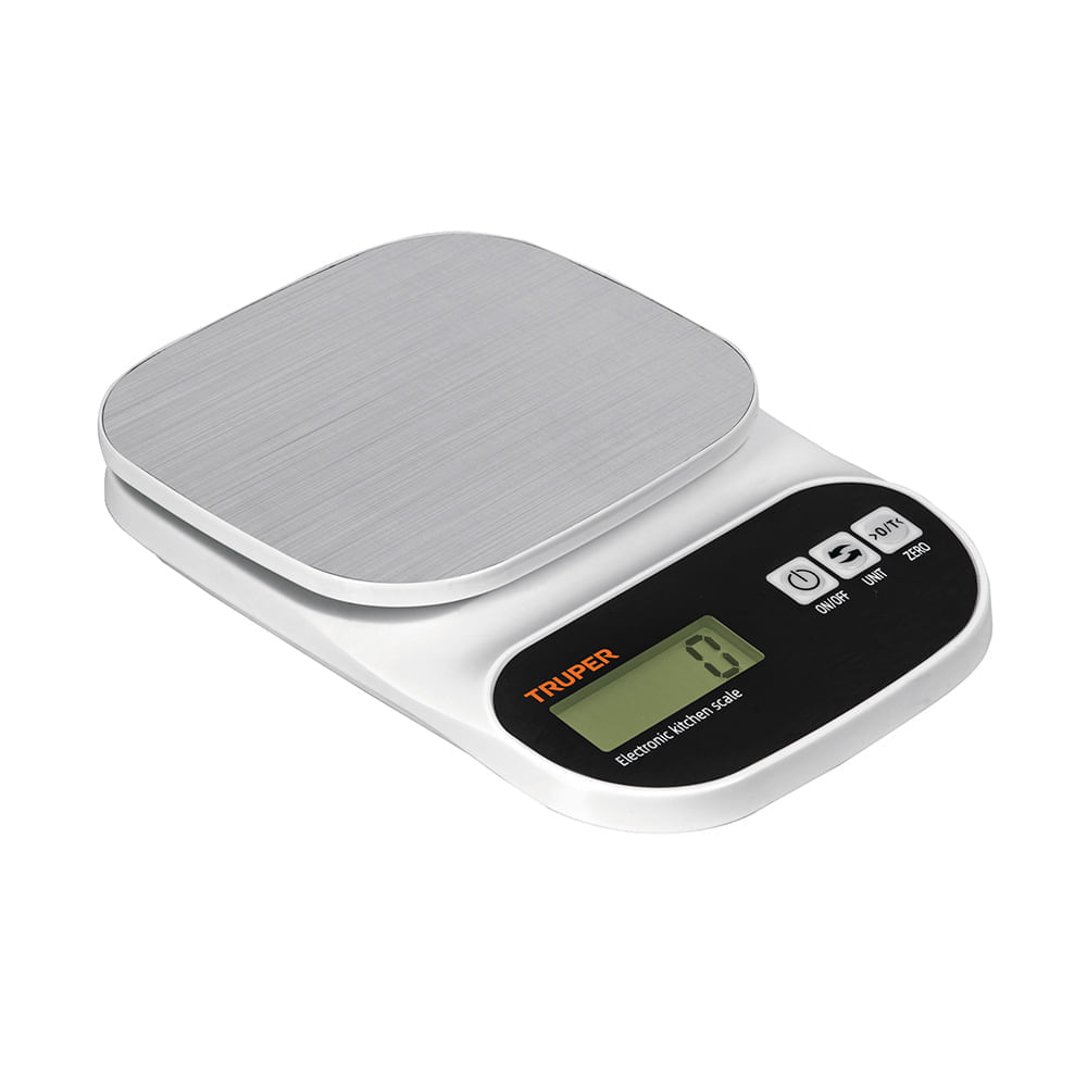 Balanza Digital de Cocina 5Kg Truper BASE-5EA Plato de Acero