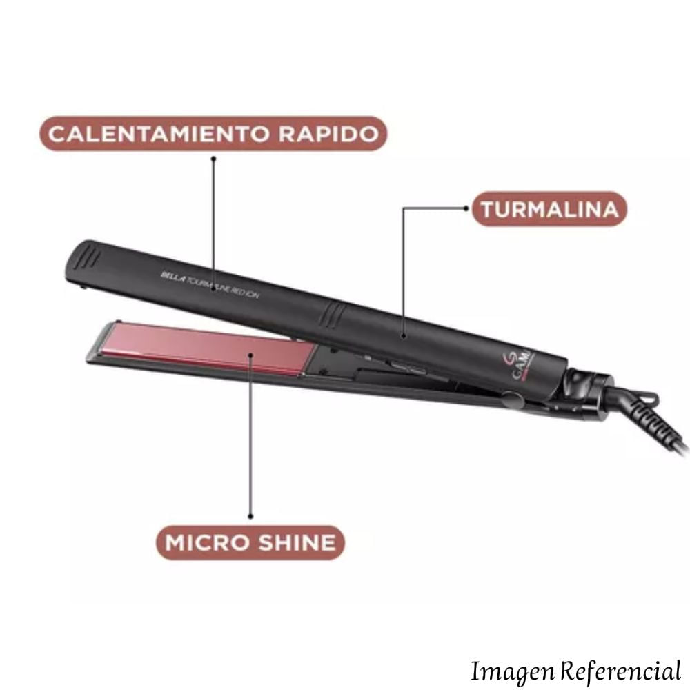 Plancha Alisadora Gama Bella Tourmaline Red Ion On -Off Oechsle