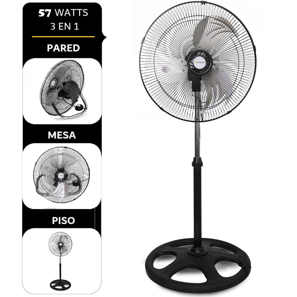 VENTILADOR DE PIE IMACO FSM370 57 WATTS 3 EN 1 18""
