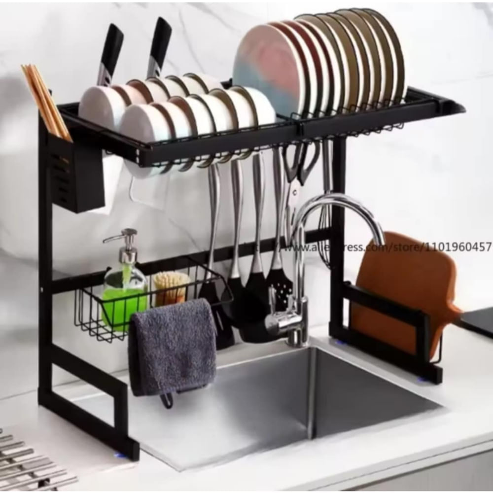 Escurridor de Platos 65CM Acero Inoxidable Organizador de Menaje