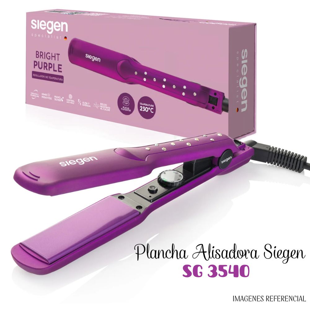 Plancha Alisadora Siegen SG 3540 con Estuche