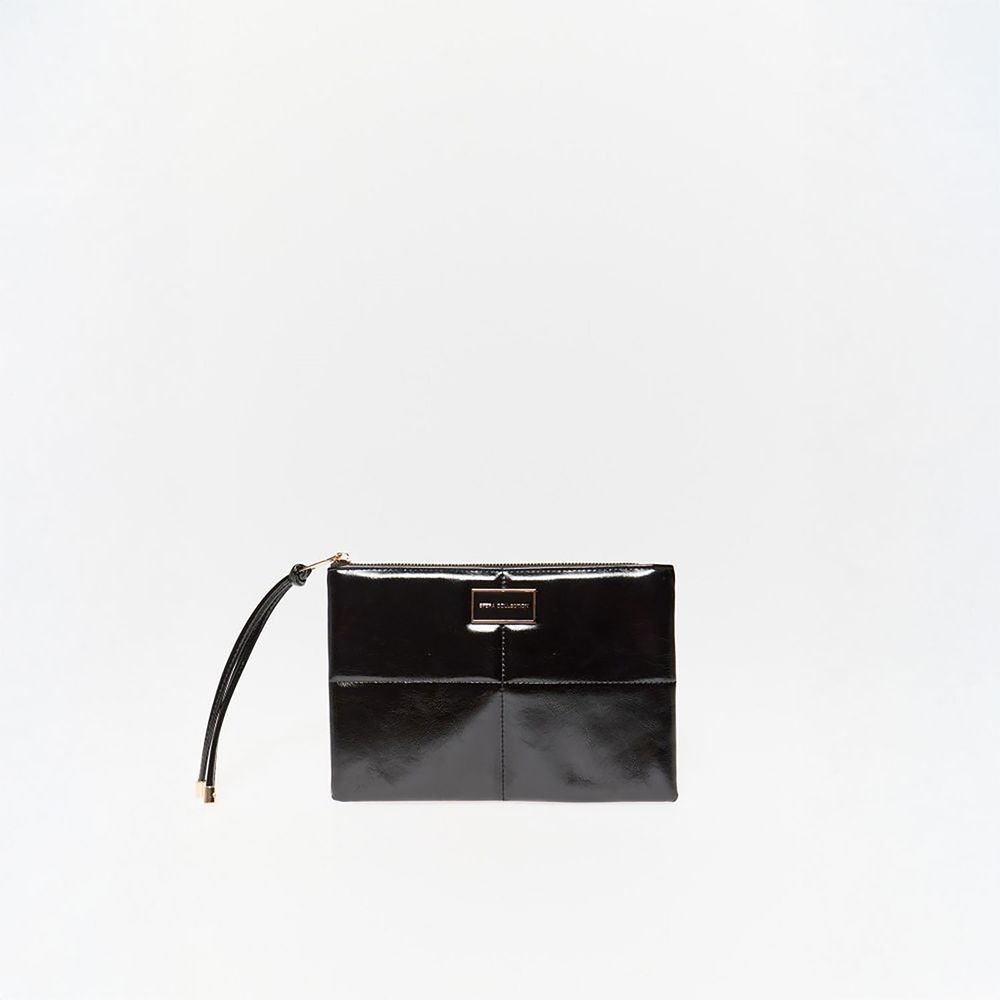 Monedero Sfera Mujer Charol Negro