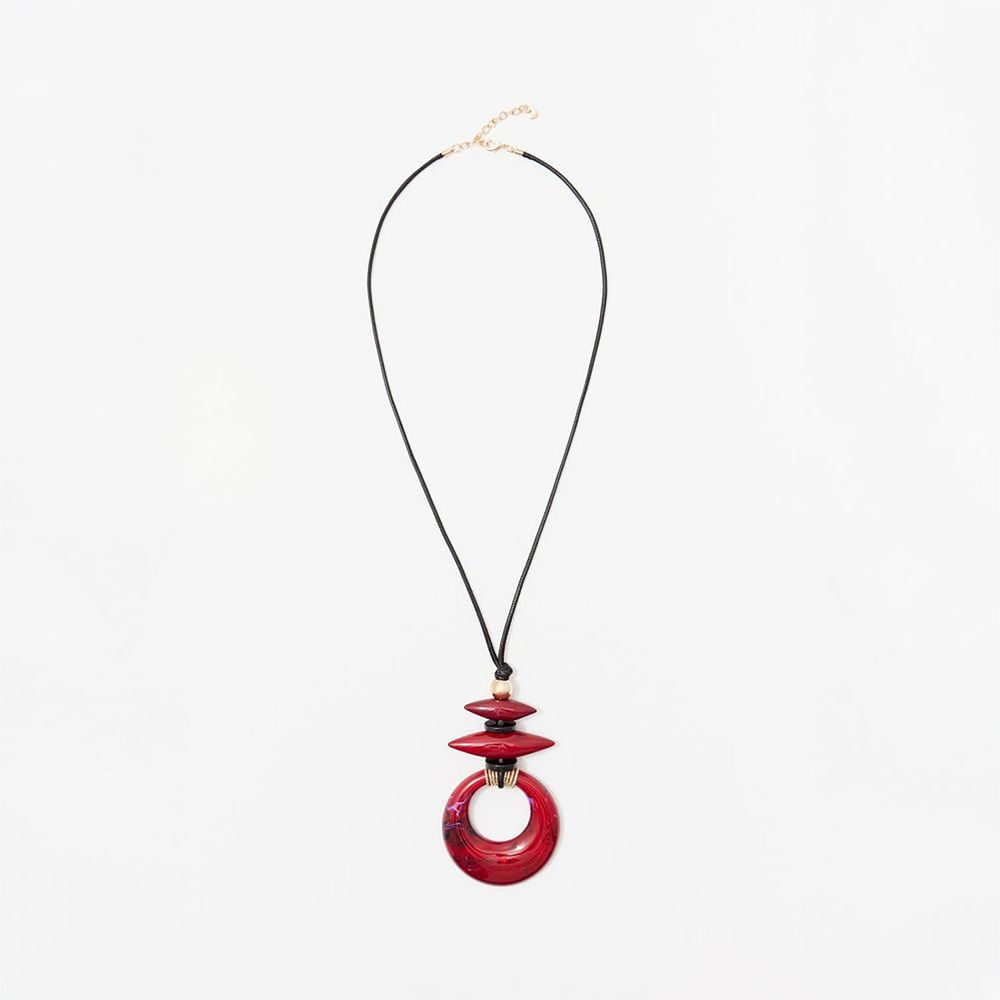 Collar Sfera Mujer Aros Burgundy Burdeos