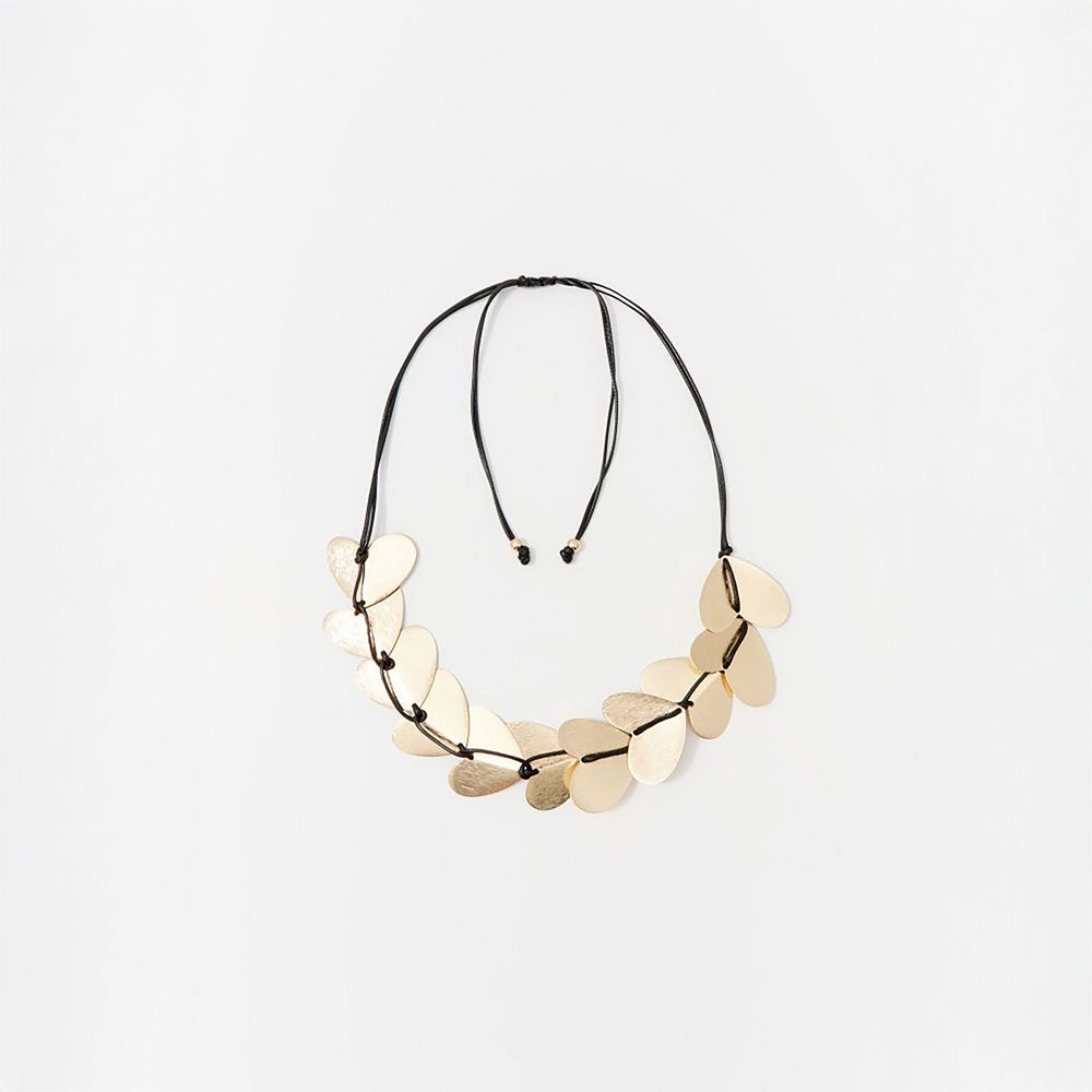 Collar Sfera Mujer Corazones Cordón Oro