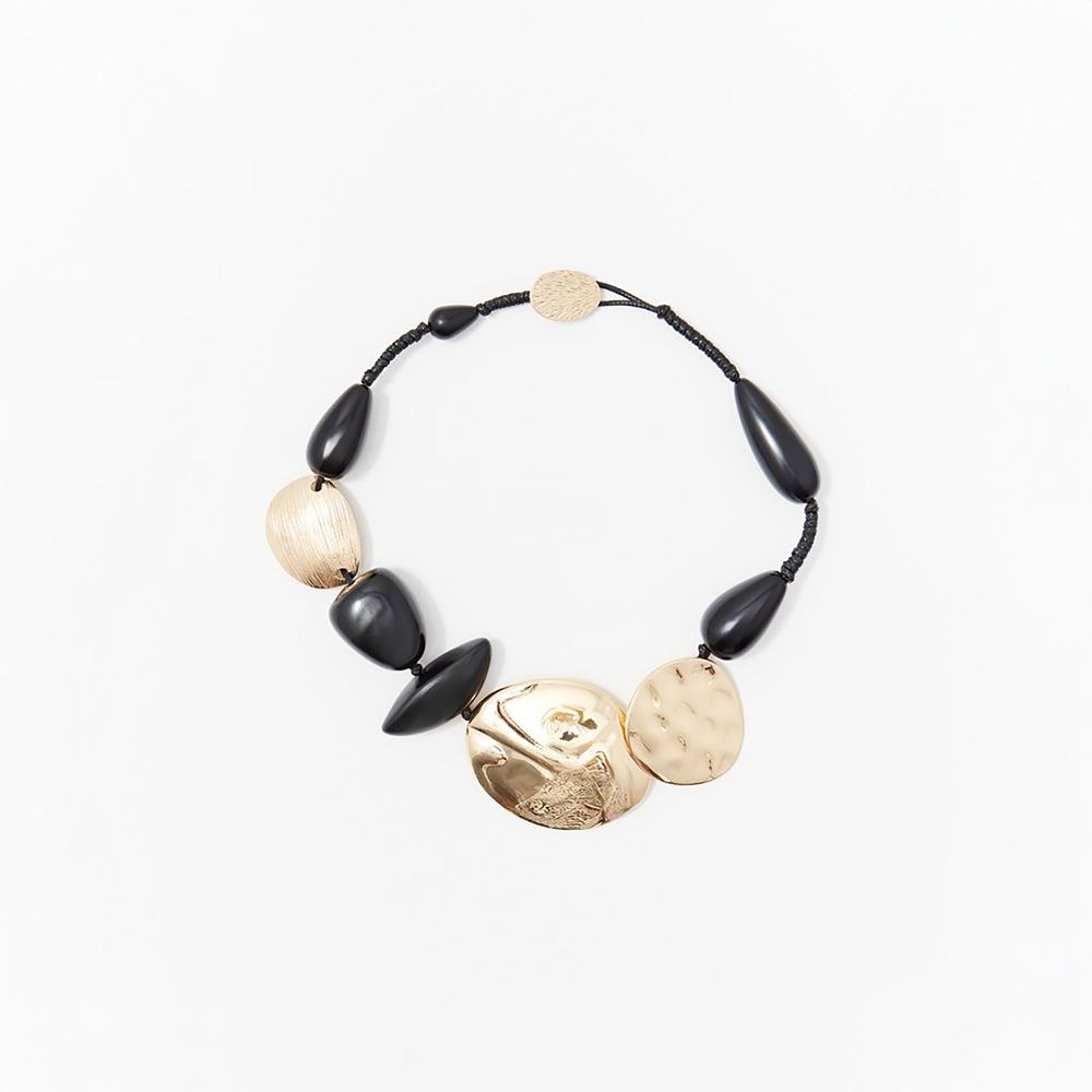 Collar Choker Sfera Mujer Bicolor Combinado Negro