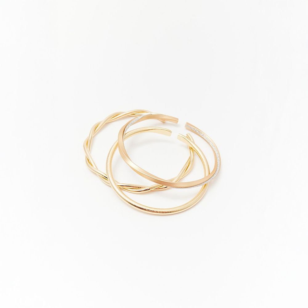 Set de Pulseras Sfera Mujer Rígidas Oro