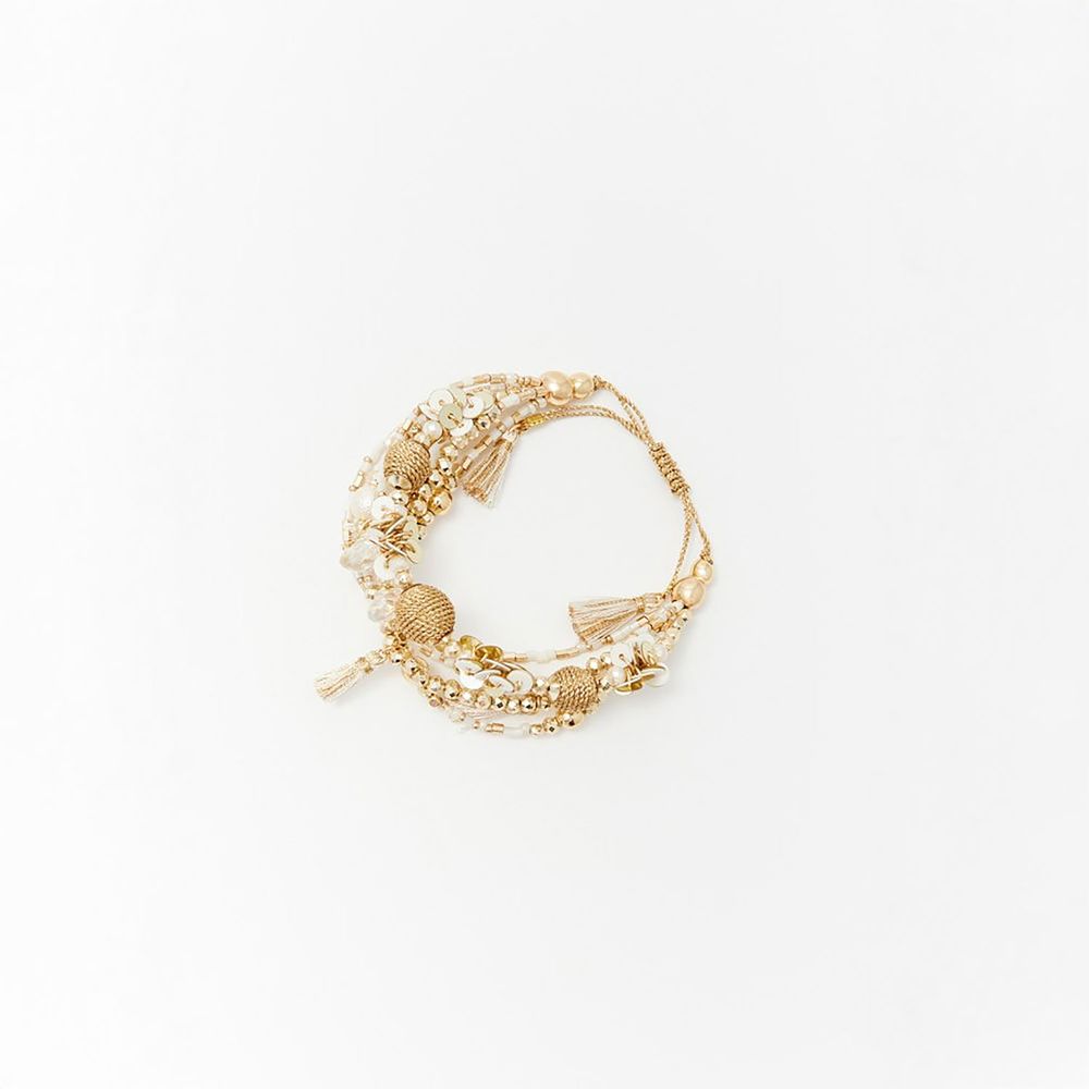 Pulsera Sfera Mujer Nudo Perlado Oro
