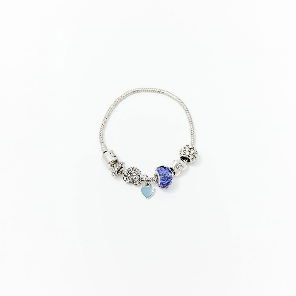 Pulsera Sfera Mujer Colgantes Variados Plata