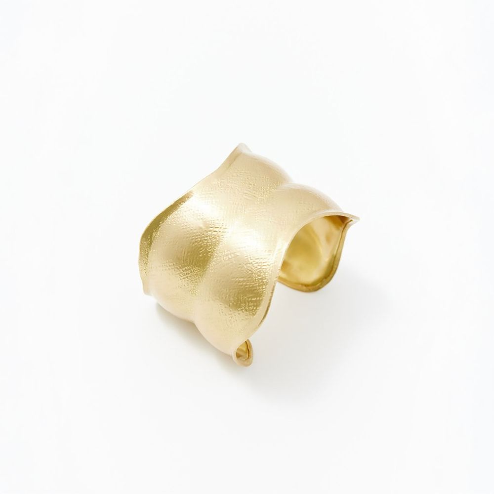 Pulsera Sfera Mujer Metal Martillado Oro