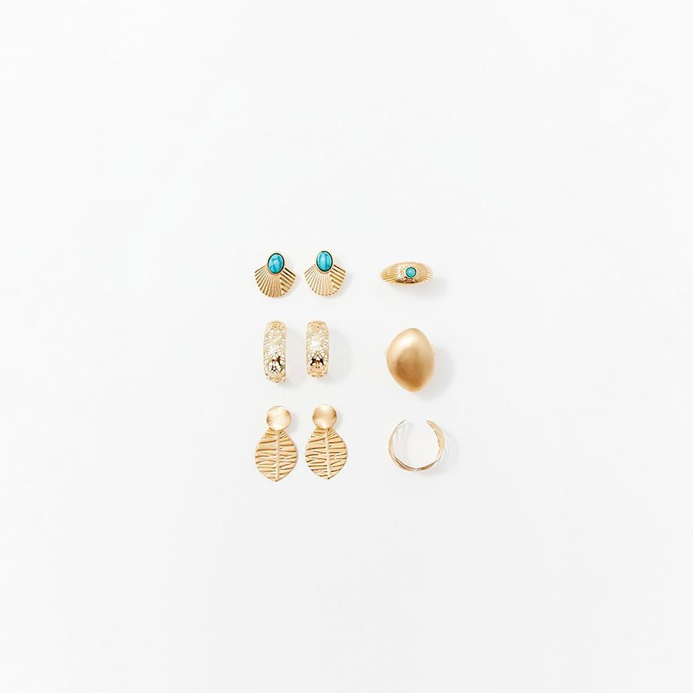 Set de Anillos Sfera Mujer Egipcio Oro