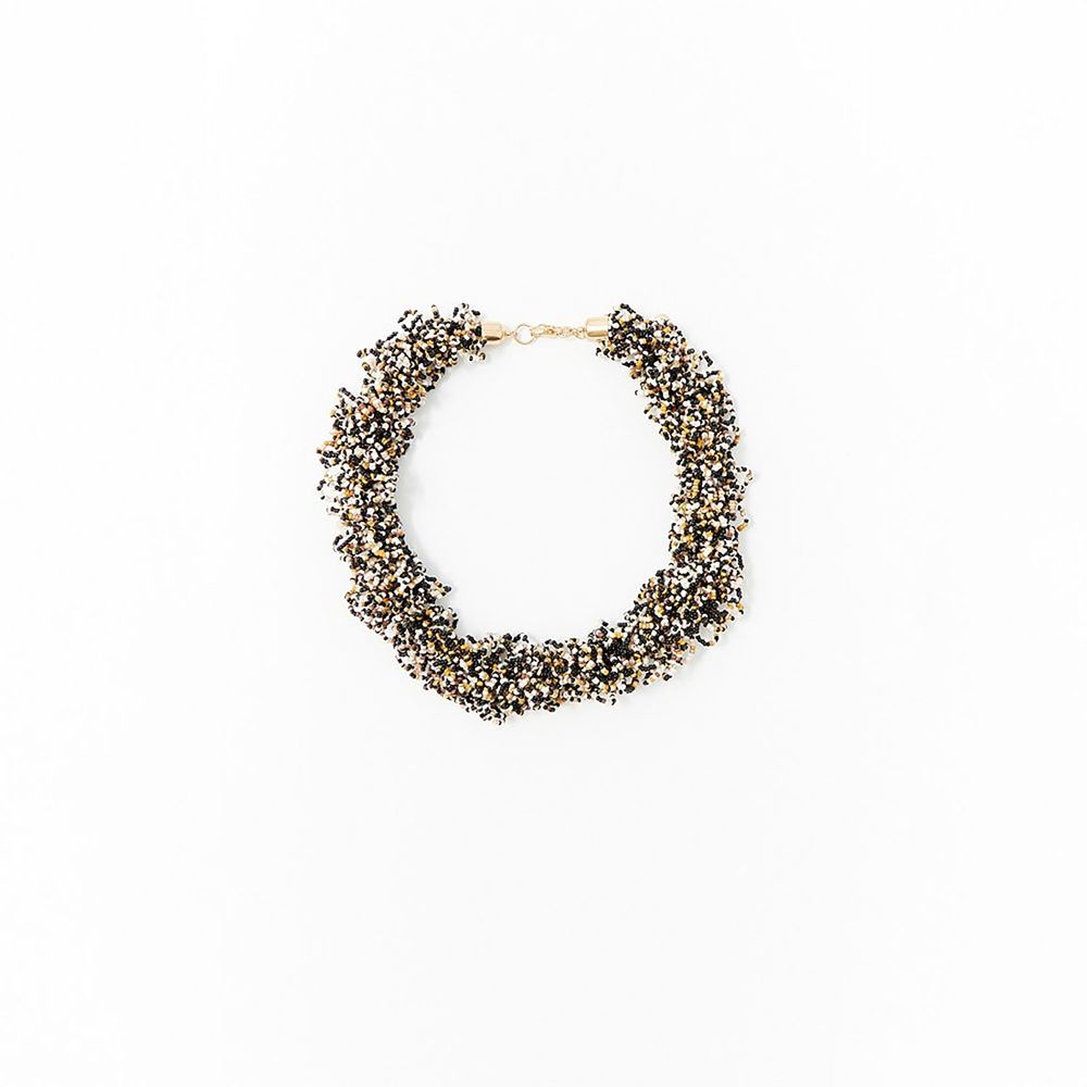 Collar Choker Sfera Mujer Desflecado Completo Negro
