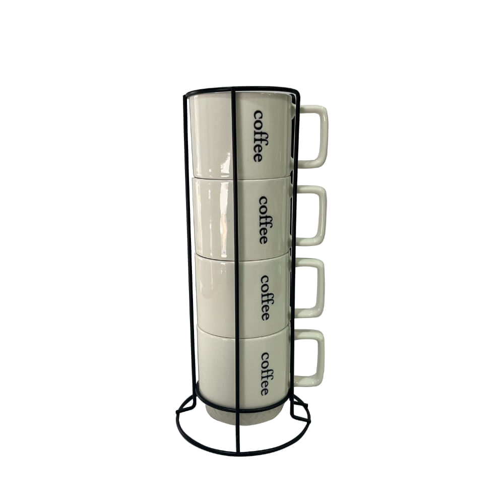 Set X4 Tazas Con Rack Ddp