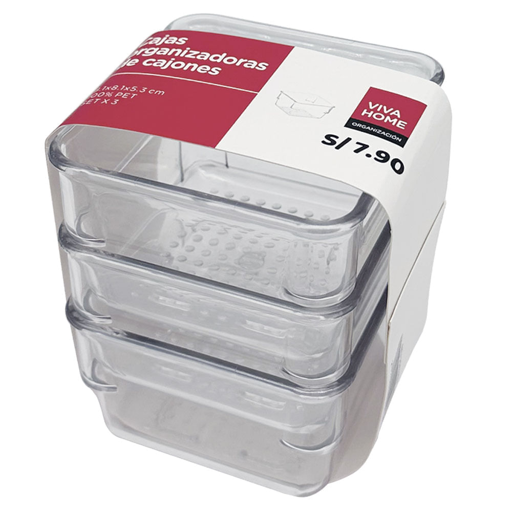 Set de Cajas Organizadoras VIVA HOME De Cajones 3un