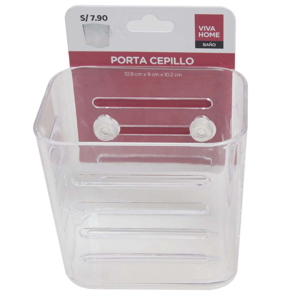 Canastilla VIVA HOME Porta Cepillo Transparente