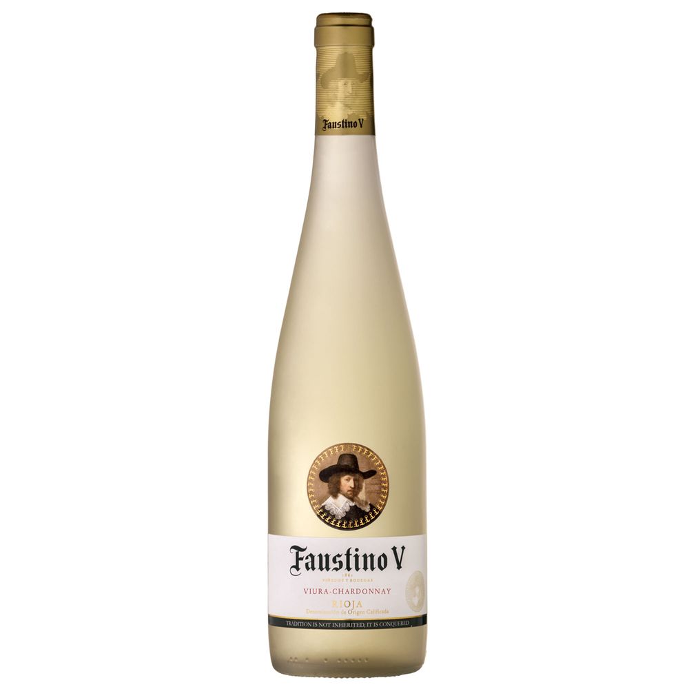 Vino Blanco FAUSTINO Blend Viura Chardonnay Botella 750ml