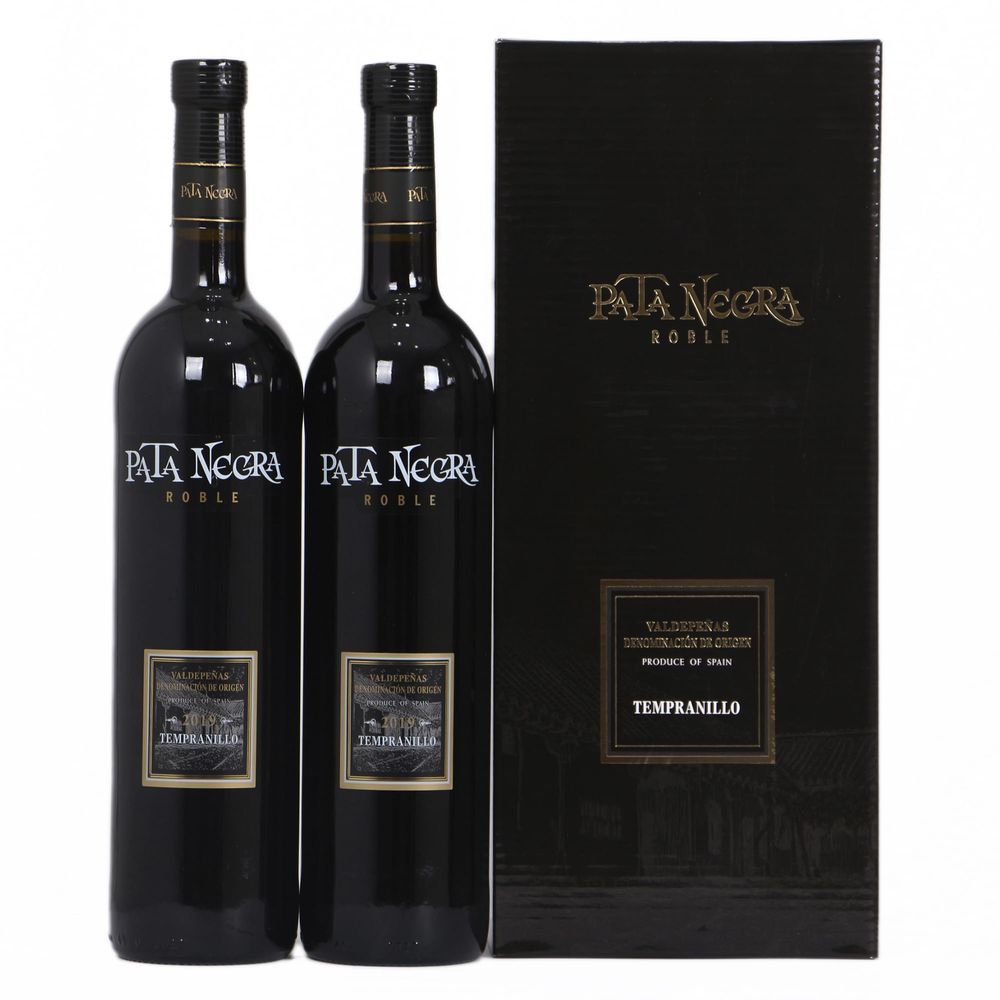Vino Tinto PATA NEGRA Tempranillo Seci Botella 750ml Pack 2un