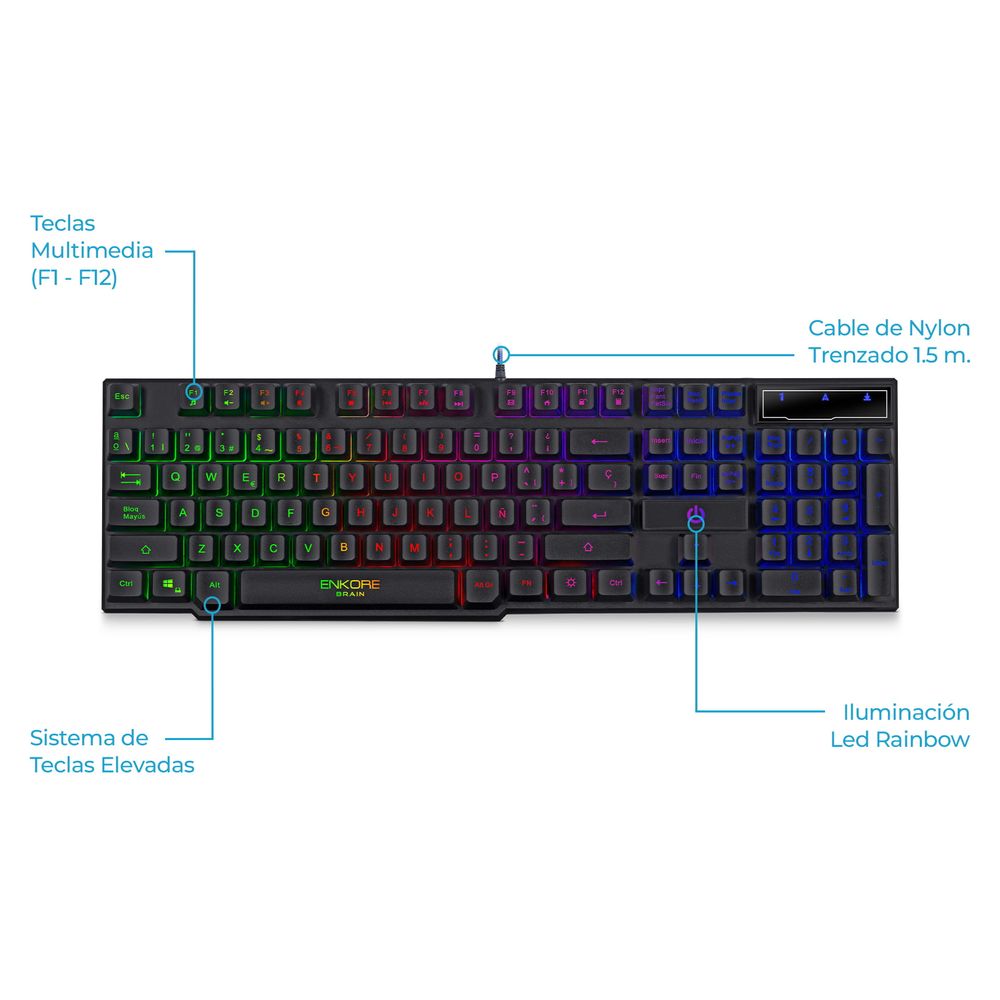 Teclado Gamer ENKORE ENK603 Negro
