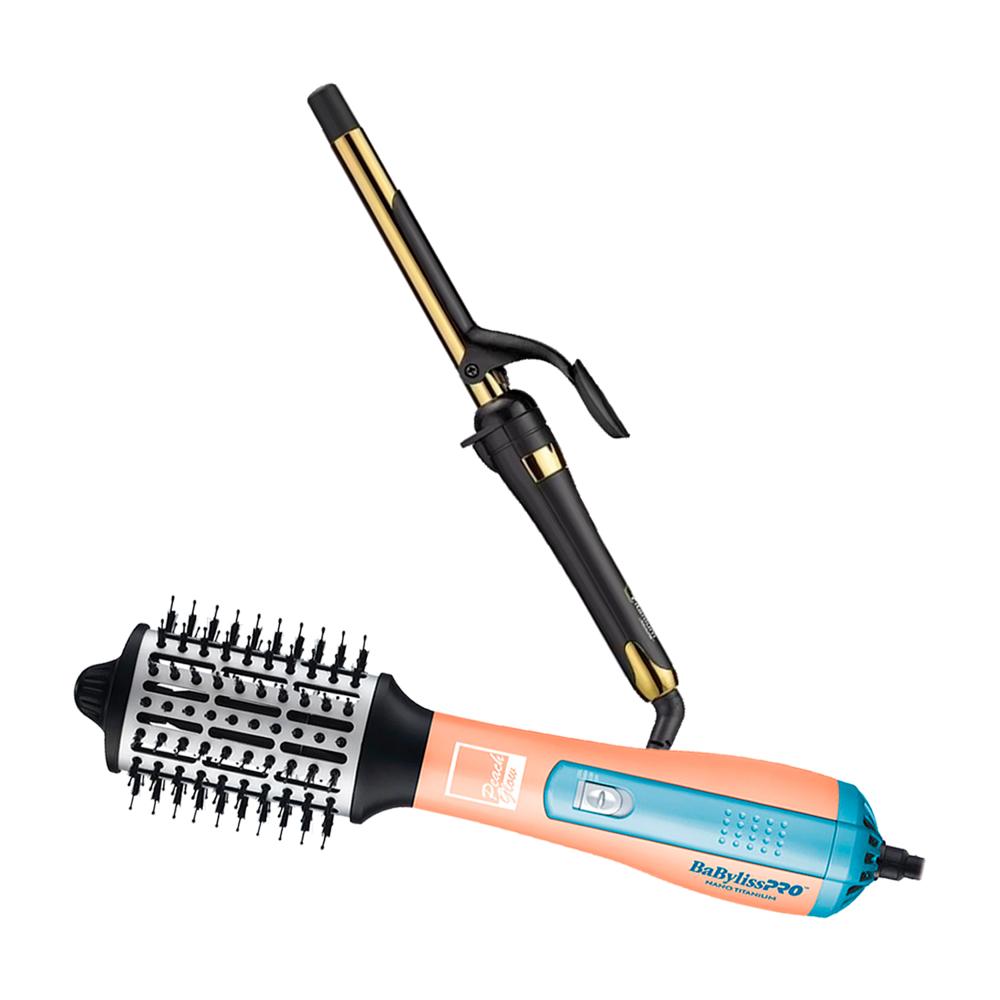 Combo BabylissPRO Cepillo Eléctrico BNTHBPE250PE y Rizador Graphite Titanium BGT75PE