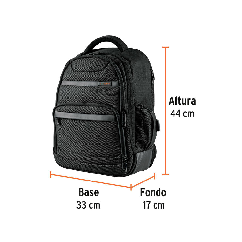 Mochila Porta Laptop Lonchera Termica Tomatodo Truper 60179