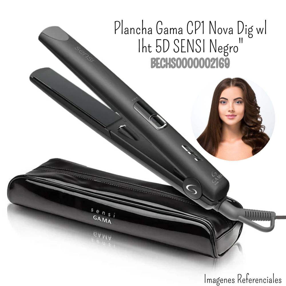 Plancha Alisadora Gama 5D IHT Línea Sensi NEGRO