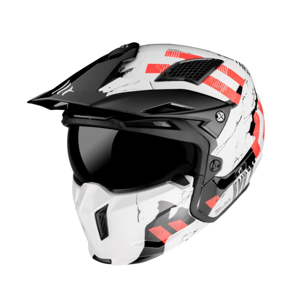 Casco mt streetf skull a0+visor brill l