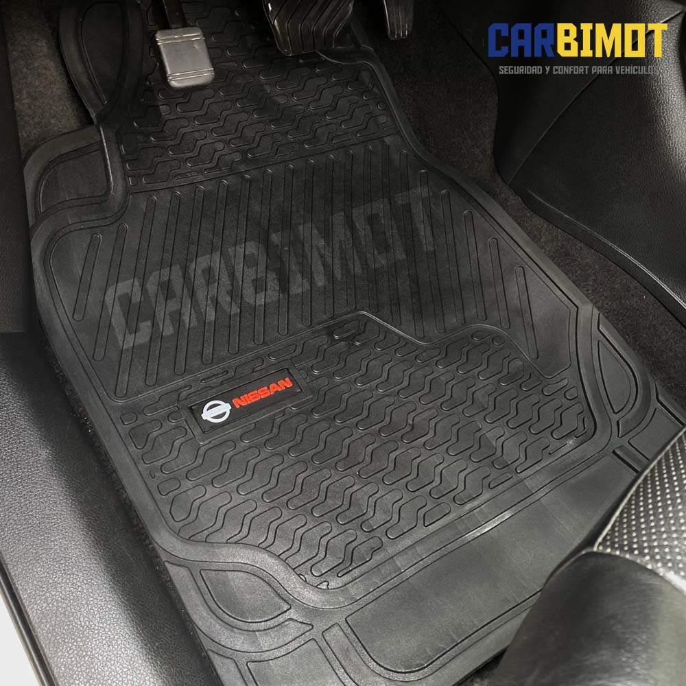 Piso Protector Alfombra Tapiz Carbimot Negro para Vehiculos Nissan