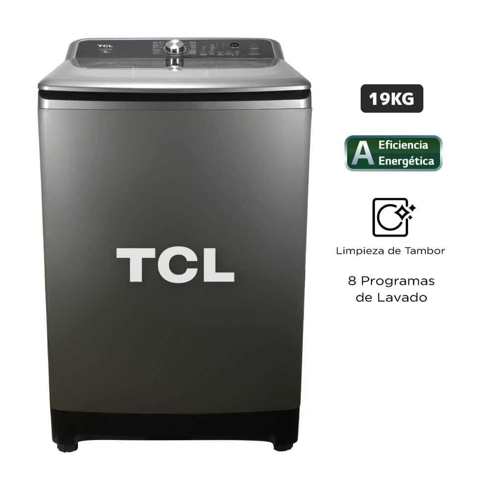 Lavadora TCL Carga Superior 19 Kg F319TLRG Gris