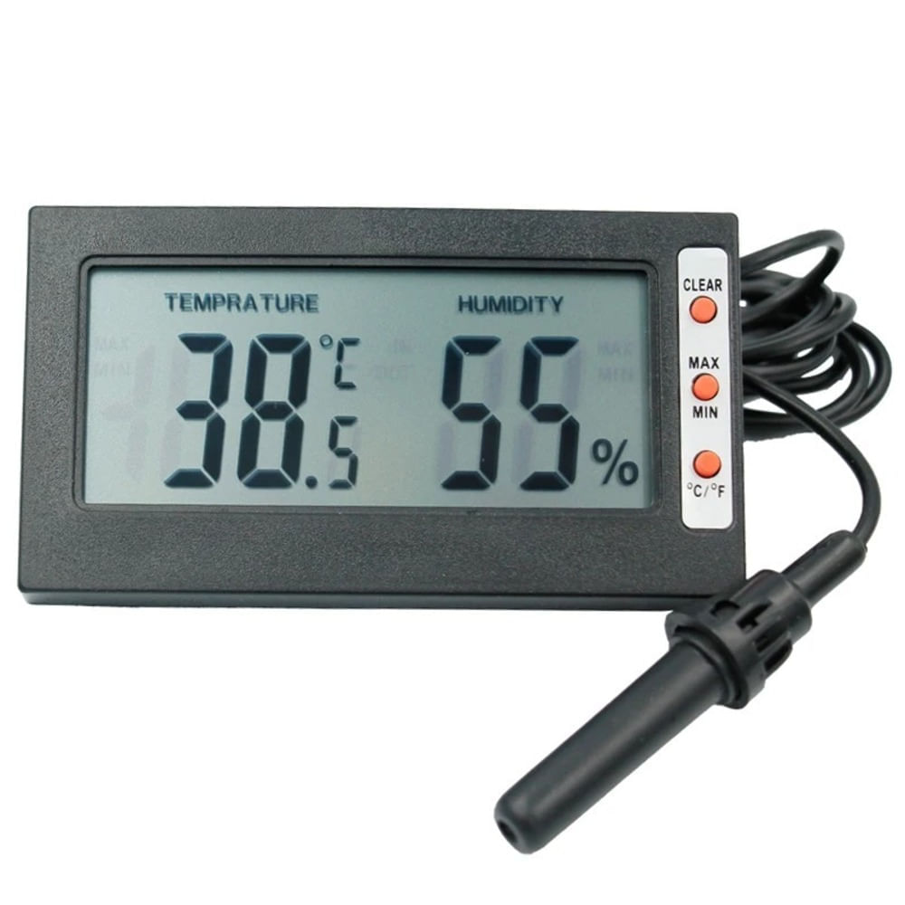 Termómetro Higrómetro Digital Pantalla LCD Grande con Sonda