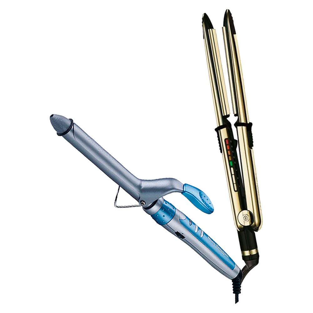 Combo BabylissPro Alisadora Optima 3000 BNTG3000TPE y Rizador Nano Titanium BABNT75SPE