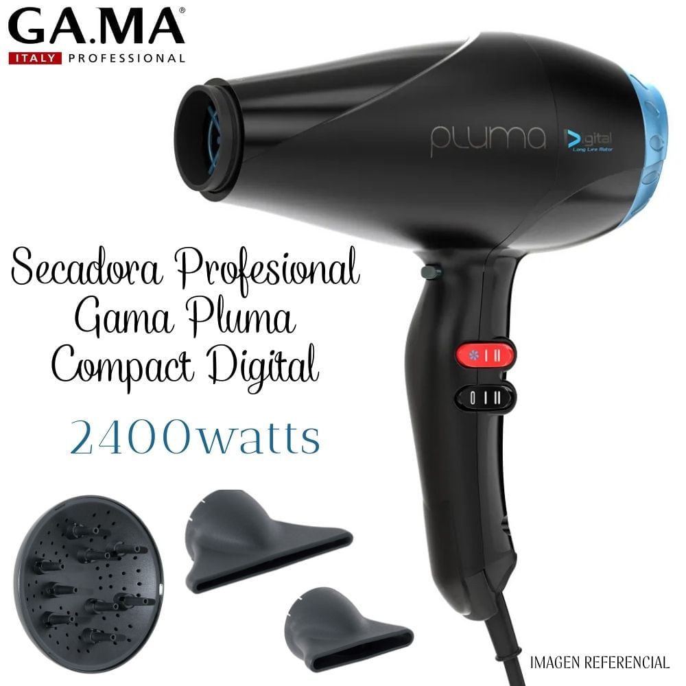 Secador de Cabello Gama Profesional Pluma Compact Digital 2400watts