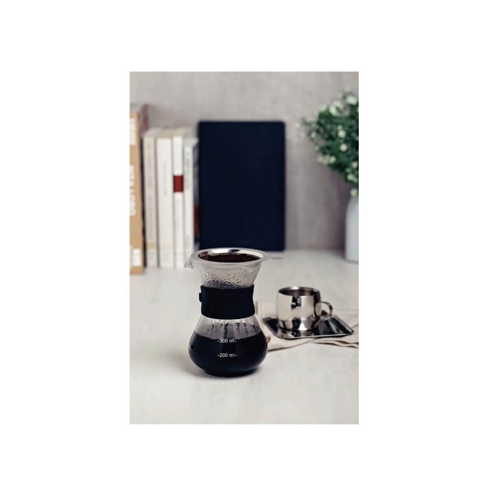 Cafetera Expresso TRAMONTINA borosilicato con Colador en AcInox