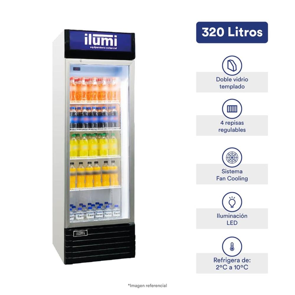 Visicooler Fan Cooling Ilumi de 320L.