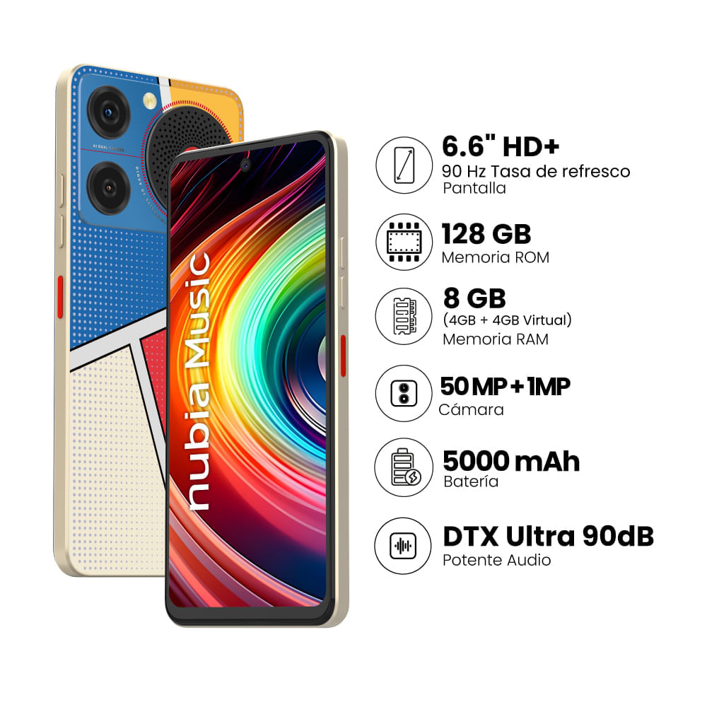 Smartphone ZTE Nubia Music 4gb+128gb Pop Art