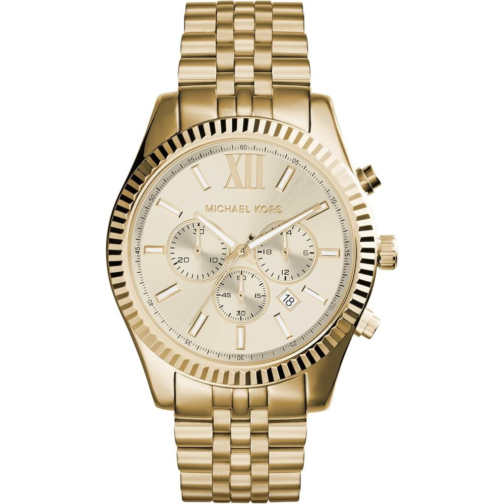 MICHAEL KORS Reloj cronógrafo Lexington de acero inoxidable | Oro