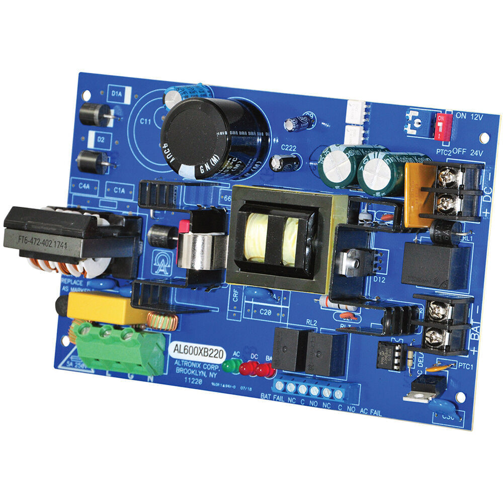 ALTRONIX AL600XB220 Fuente de Alimentación/Cargador: Convierte Entrada Nominal de 220 VAC a Salida d