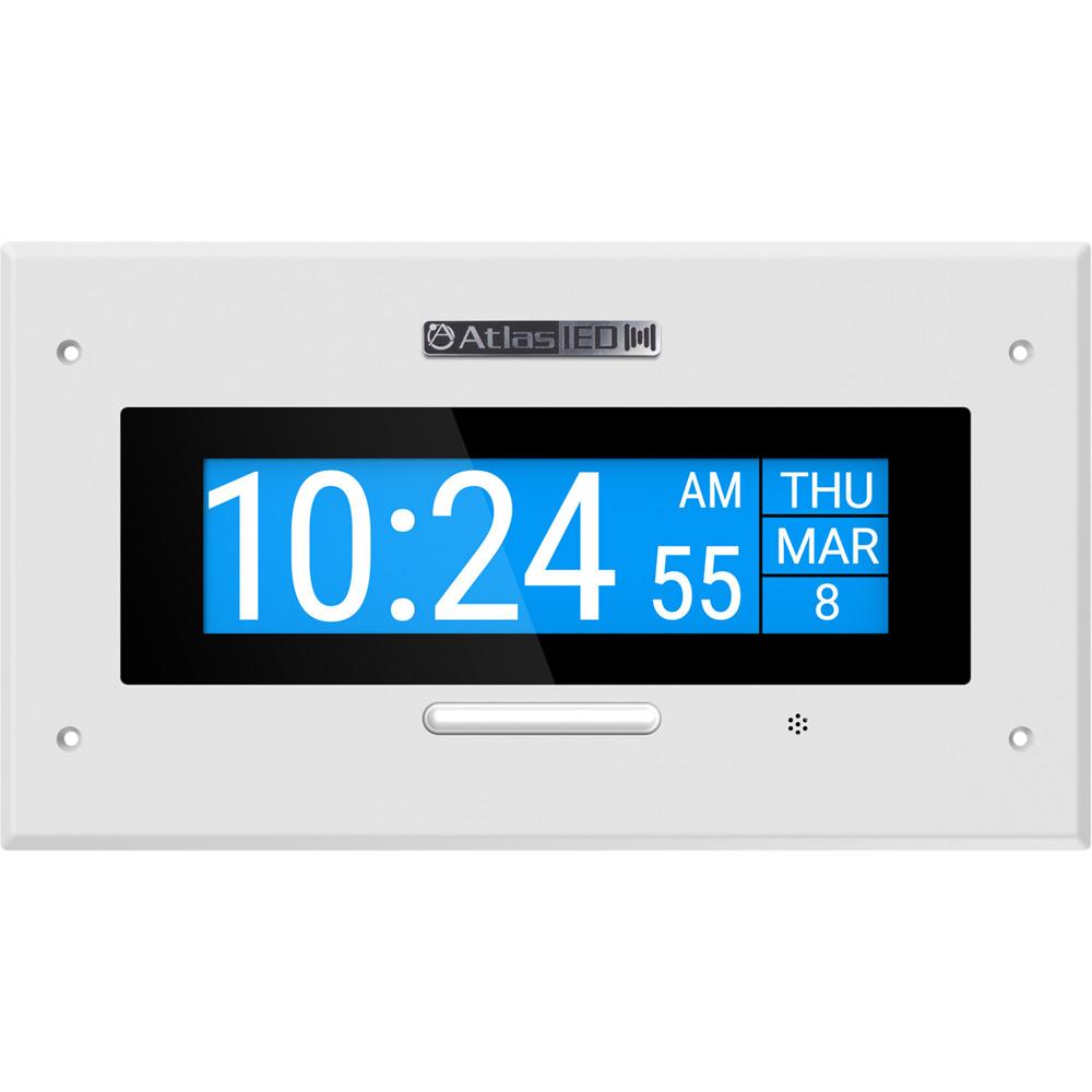 AtlasIED IP-DMF PoE+ Pantalla LCD de Montaje en Pared Interior con Micrófono de Retroalimentación y