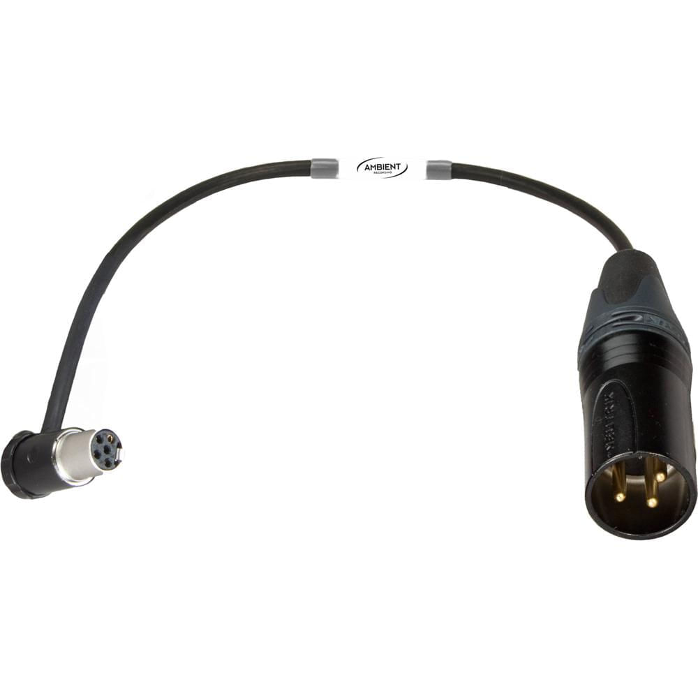 Cable Adaptador de Grabación Ambiental para VSlot, TA5F90L (Salida Lateral) a XLR Masculino Estéreo