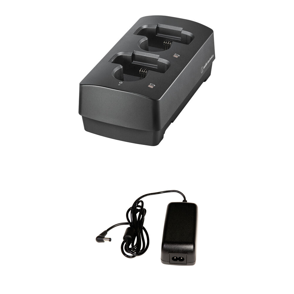 Dock de Carga Inteligente de Dos Bahías Audio-Technica ATW-CHG3N para Micrófonos Inalámbricos de la