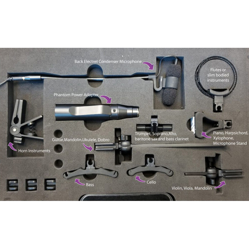 Kit de Micrófono de Instrumento PS-IMK de la Serie Provider (Shure TA4F) - Micrófono de Condensador