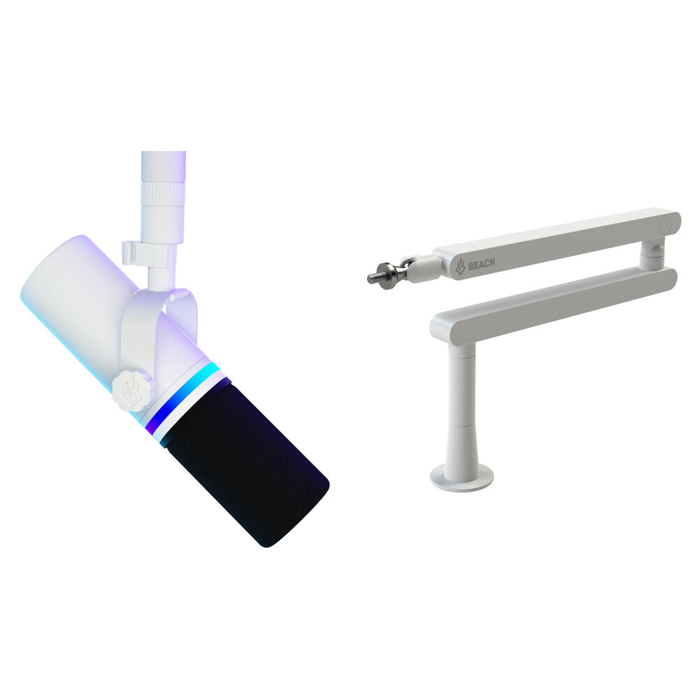 Kit de Micrófono Dinámico USB BEACN para Transmisión de Contenido y Podcasting con Brazo de Soporte