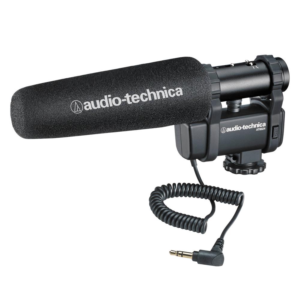 Micrófono Estéreo/Mono Audio-Technica AT8024 para Cámaras DSLR y de Video - Selección Mono/Estéreo,