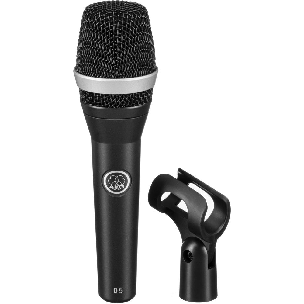 Micrófono Vocal Dinámico de Mano AKG D5 - Patrón Supercardioide, Respuesta de Frecuencia de 70 Hz a