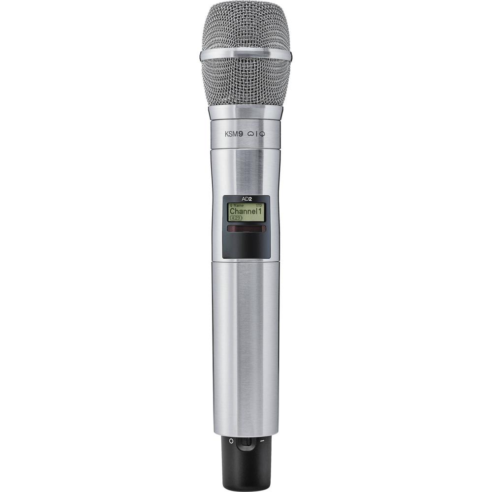 Shure AD2/KSM9N Micrófono Inalámbrico Digital de Mano con Transmisor y Cápsula KSM9 (G57: 470 a 616